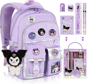Backpack for Girls Anime Schoolbag Cartoon Backpack Laptop Bookbags