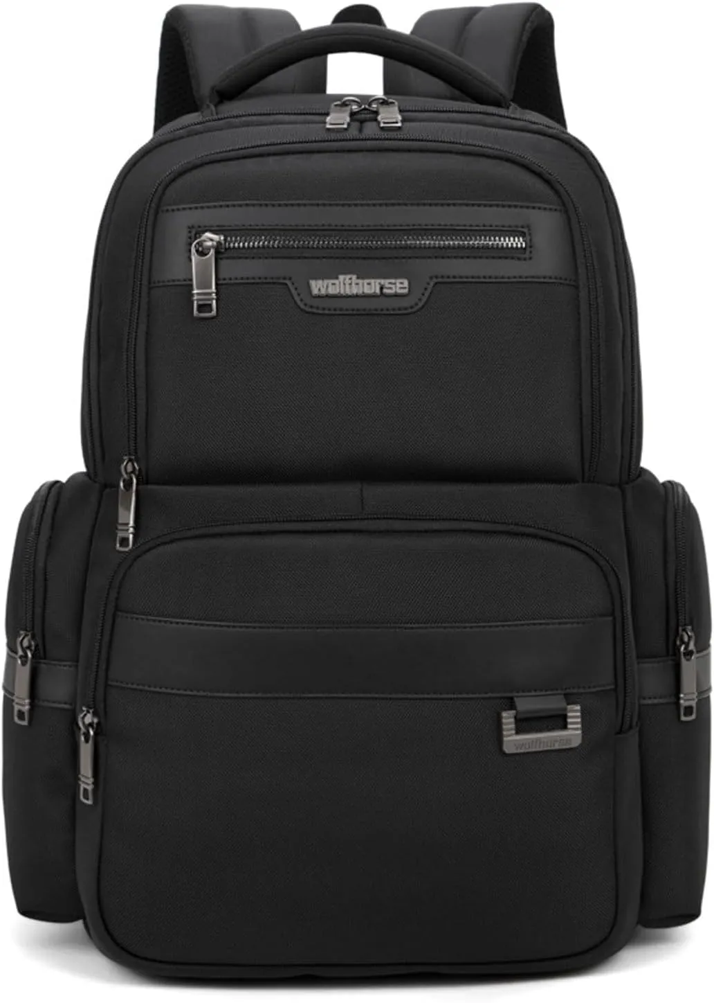 Backpack Men's Multilayer Backpack Business Casual Bag Large Capacity Multifunctional Computer Bag,waterproof, fits 15.6inch notebook(Black)