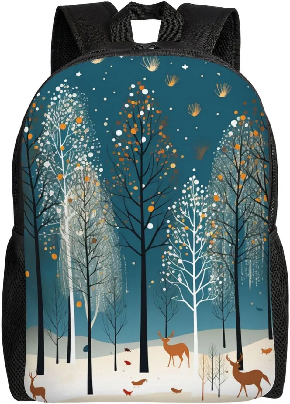 Backpack Merry Christmas Birch Tree Travel Casual Laptop Backpack Waterproof Hiking Daypack For Men Women
