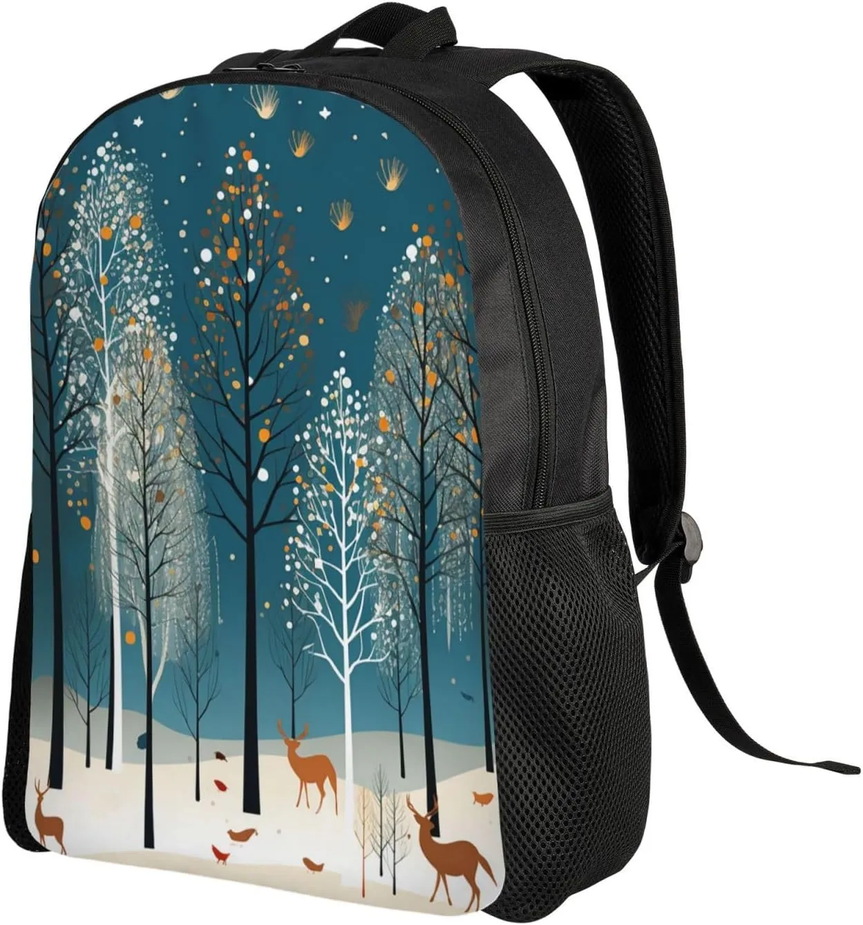 Backpack Merry Christmas Birch Tree Travel Casual Laptop Backpack Waterproof Hiking Daypack For Men Women