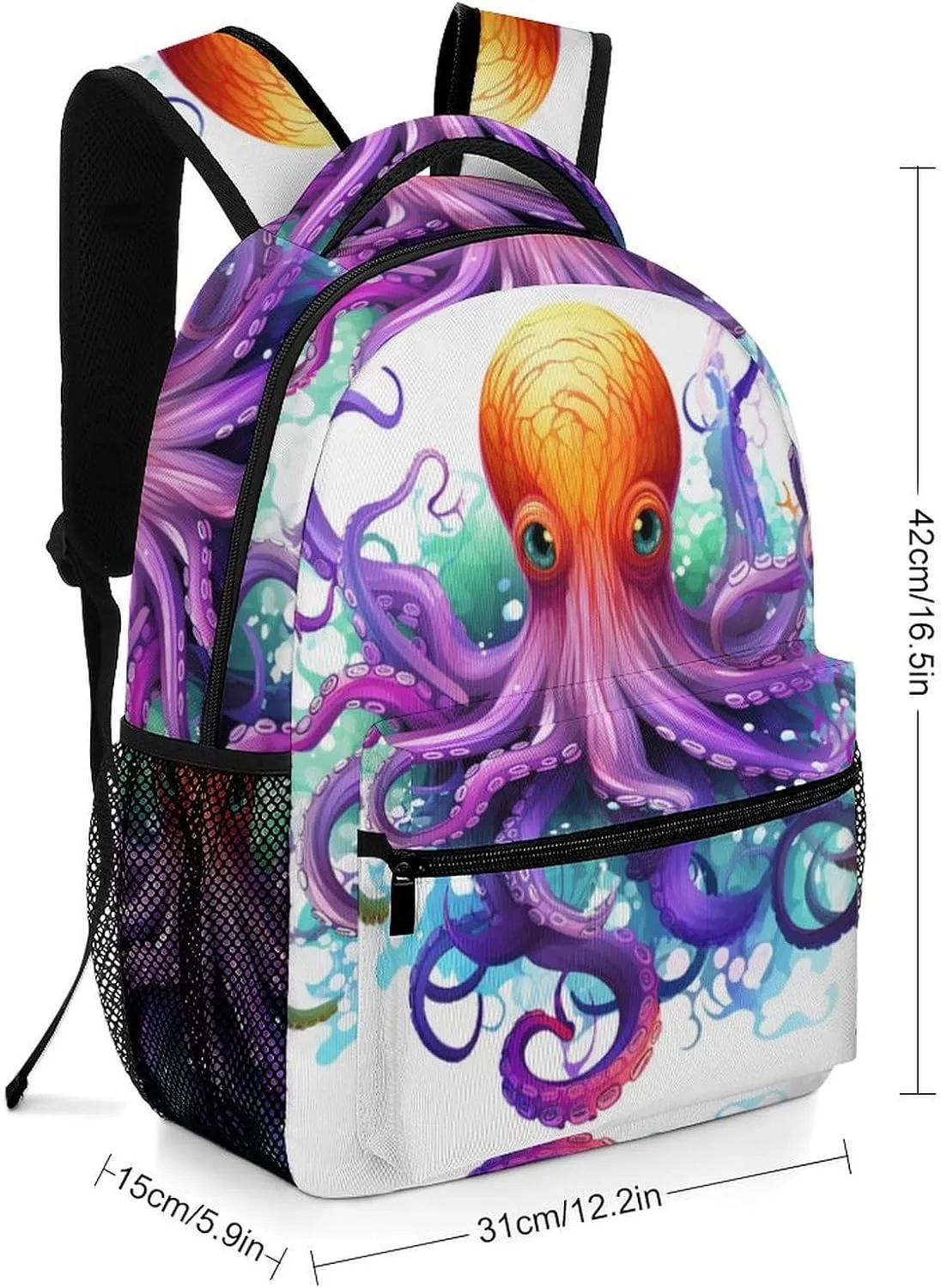 Backpacks Colorful Octopus Travel Bag Laptop Backpack Casual Daypack for Weekender Business Hiking