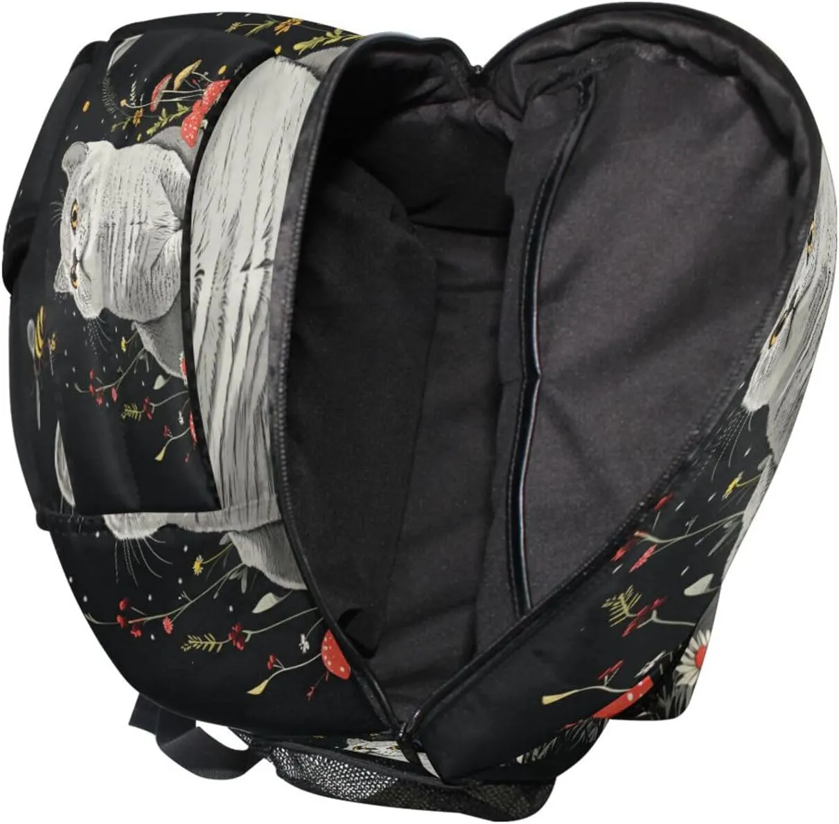 Backpacks for Men Women Waterproof Stylish Travel Bags with Chest Strap Gift Men & Women Aesthetic British Shorthair Cats Black
