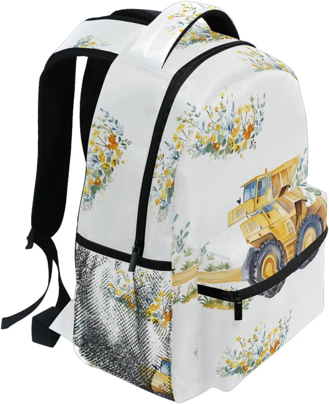 Backpacks for Teacher Nurse Fashion Diaper Bag Backpack with Chest Strap for Business Work College Travel Trip Construction Truck Cartoon Grader