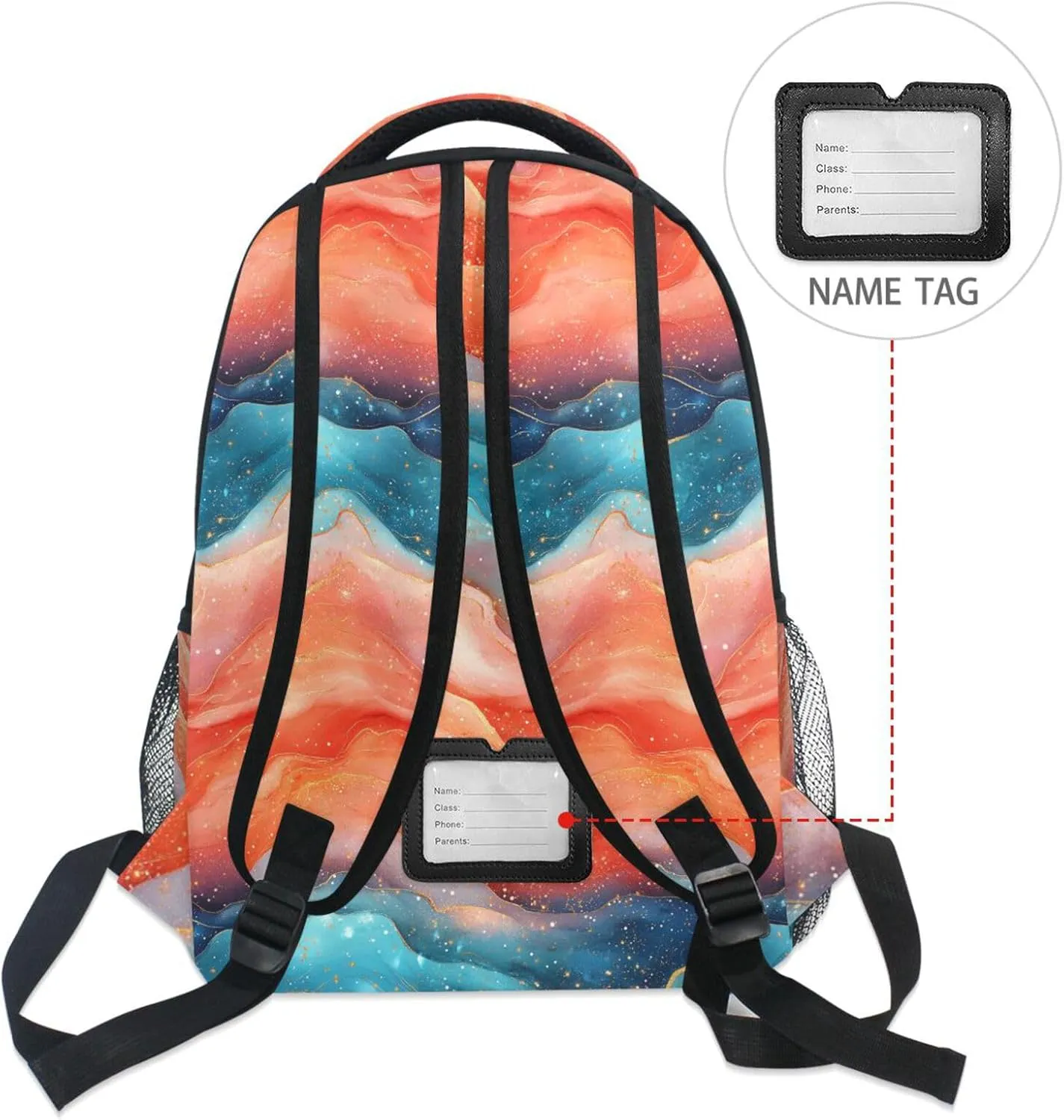 Backpacks for Women Men Waterproof Outdoor Backpack with Chest Strap Gift Men & Women Peach Turquoise Red