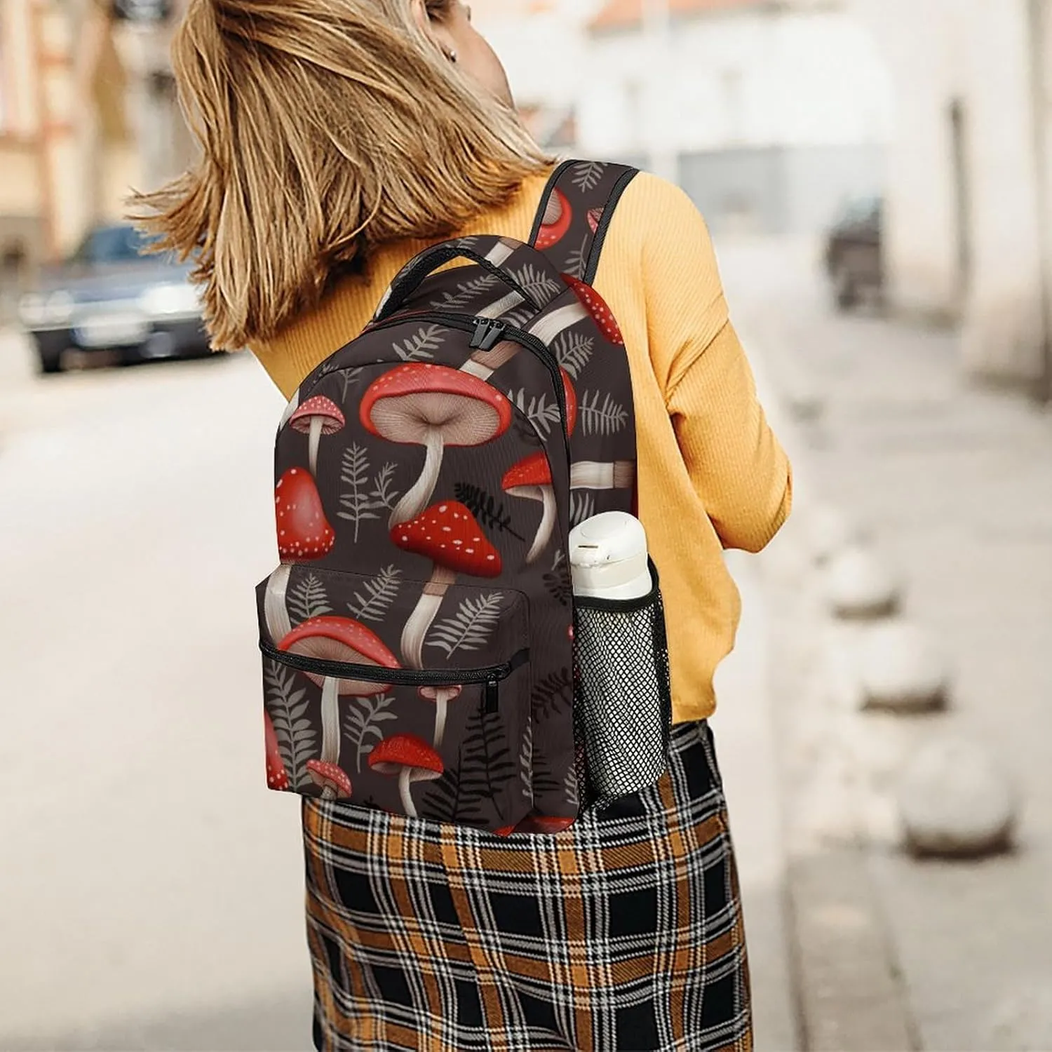 Backpacks Red Mushrooms Travel Bag Laptop Backpack Casual Daypack for Weekender Business Hiking