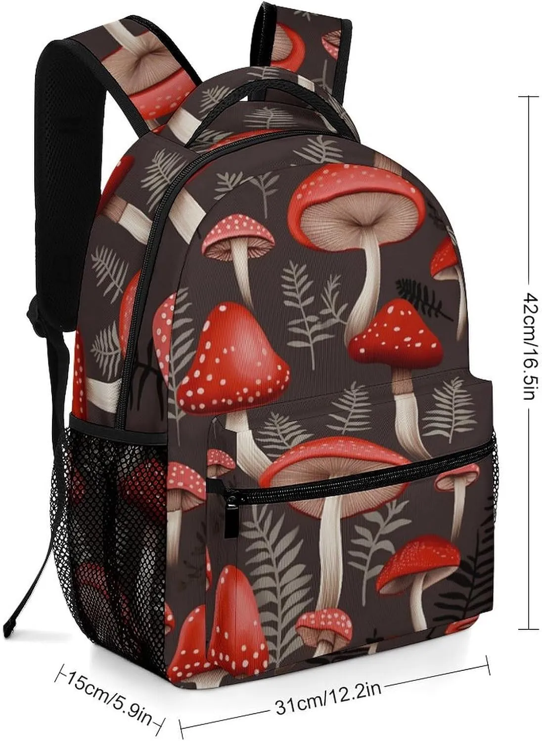 Backpacks Red Mushrooms Travel Bag Laptop Backpack Casual Daypack for Weekender Business Hiking
