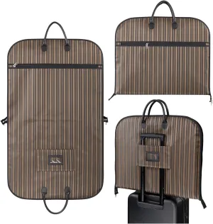 BAG WIZARD Suit Bag for Travel 40" Foldable Carry on Garment Bags for Men Waterproof Suit Carrier with Luggage Trolley Sleeve, Gold
