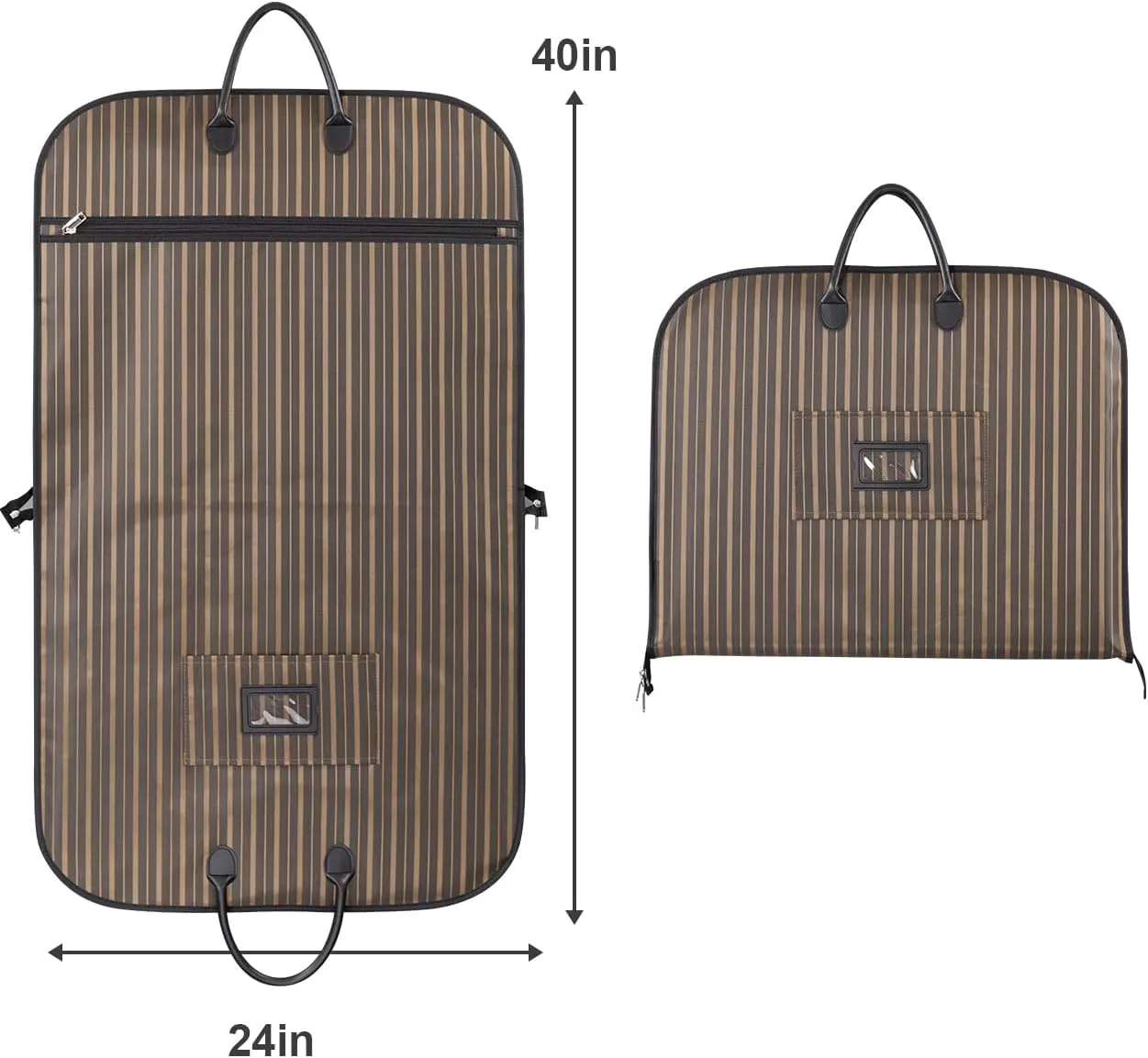 BAG WIZARD Suit Bag for Travel 40" Foldable Carry on Garment Bags for Men Waterproof Suit Carrier with Luggage Trolley Sleeve, Gold