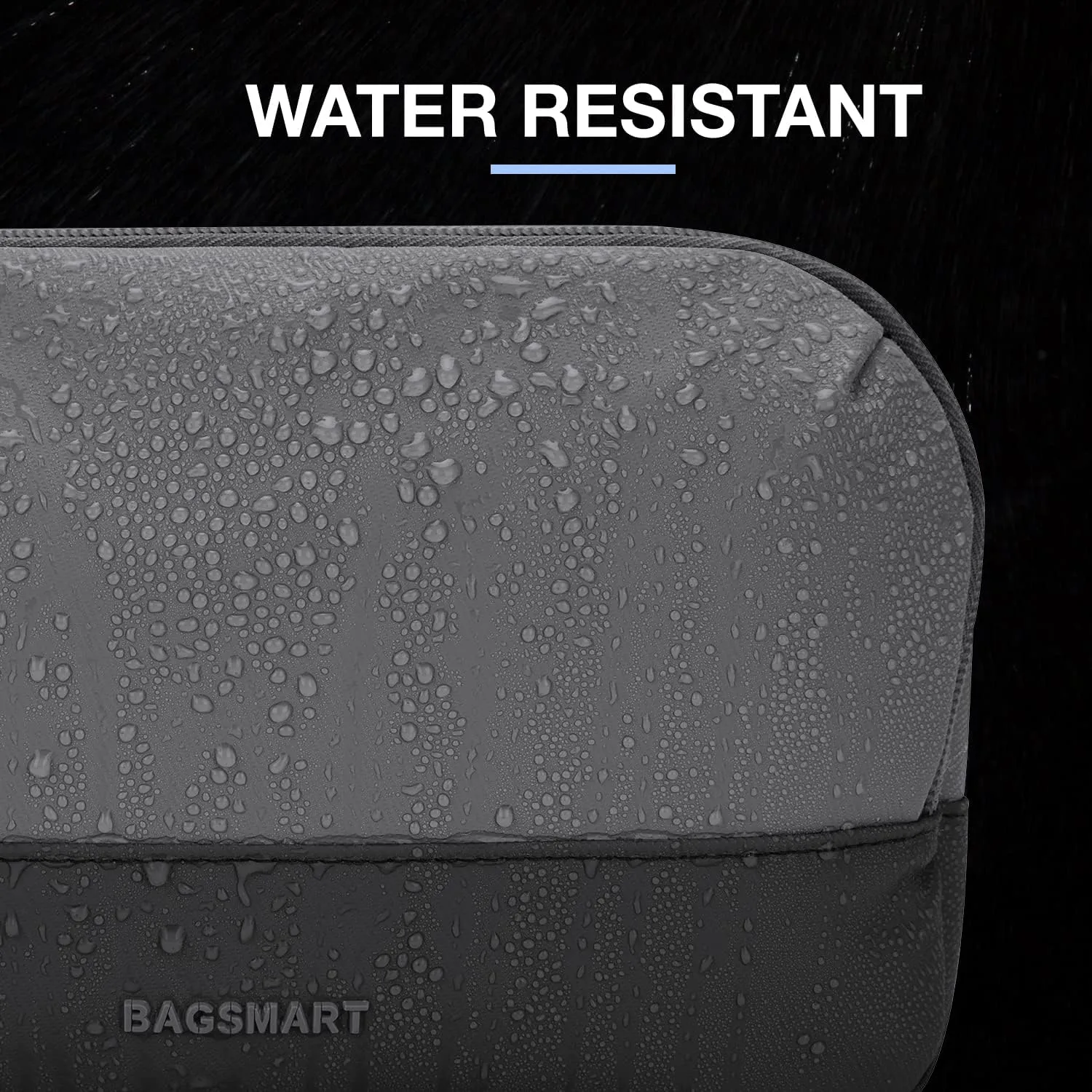 BAGSMART Travel Toiletry Bag for Men, Dopp Kit Water Resistant Shaving Bag for Toiletries Accessories, Black Grey-Medium