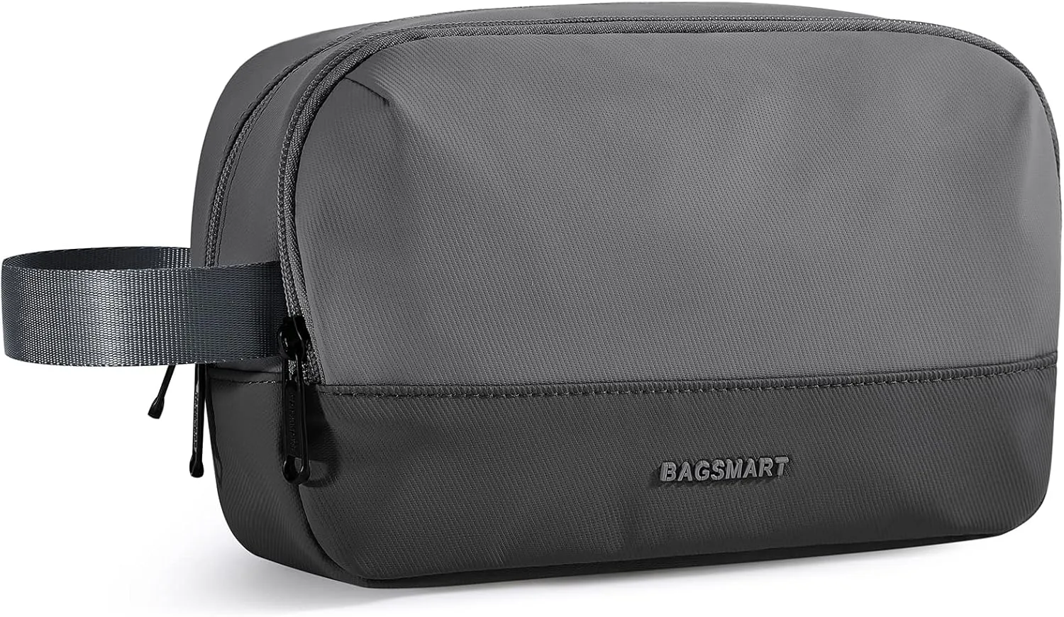 BAGSMART Travel Toiletry Bag for Men, Dopp Kit Water Resistant Shaving Bag for Toiletries Accessories, Black Grey-Medium