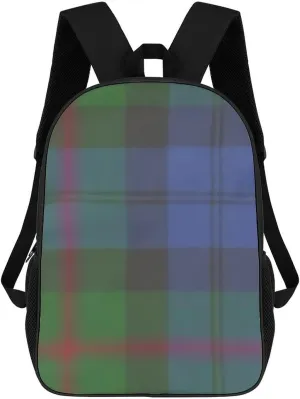 Baird Scottish Clan Tartan Plaid Pattern Backpack Lightweight Waterproof Backpacks Laptop Backpack for Unisex Casual Travel Daypacks Large Capacity