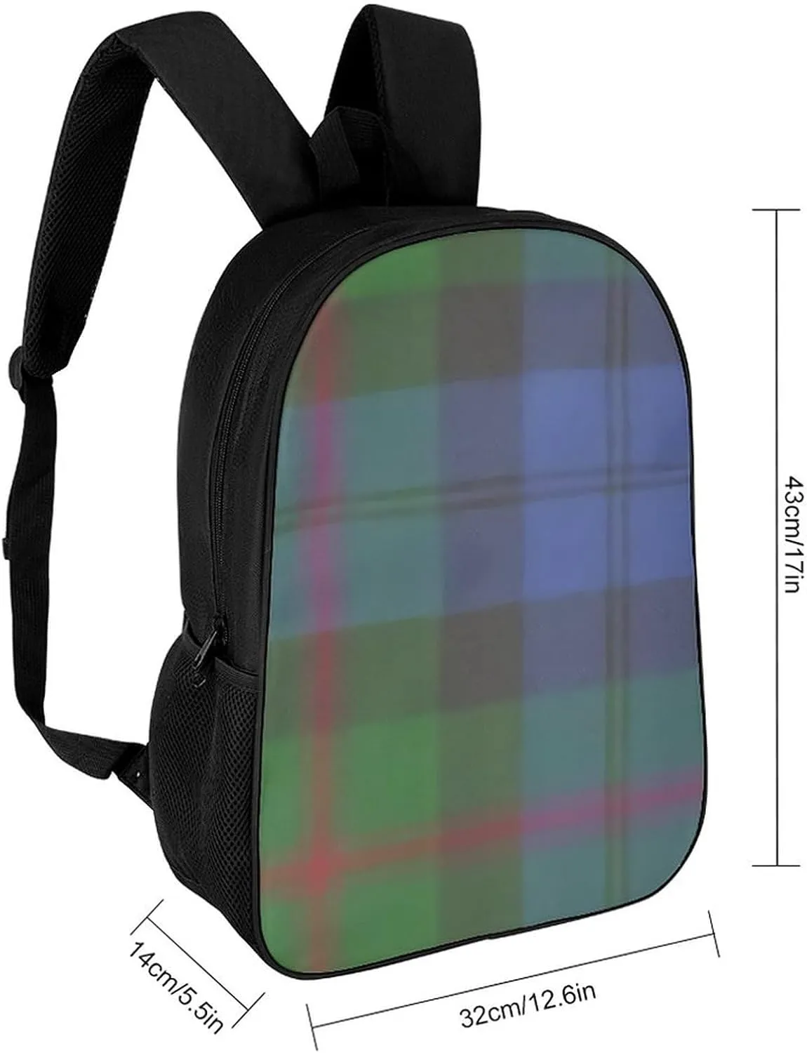 Baird Scottish Clan Tartan Plaid Pattern Backpack Lightweight Waterproof Backpacks Laptop Backpack for Unisex Casual Travel Daypacks Large Capacity