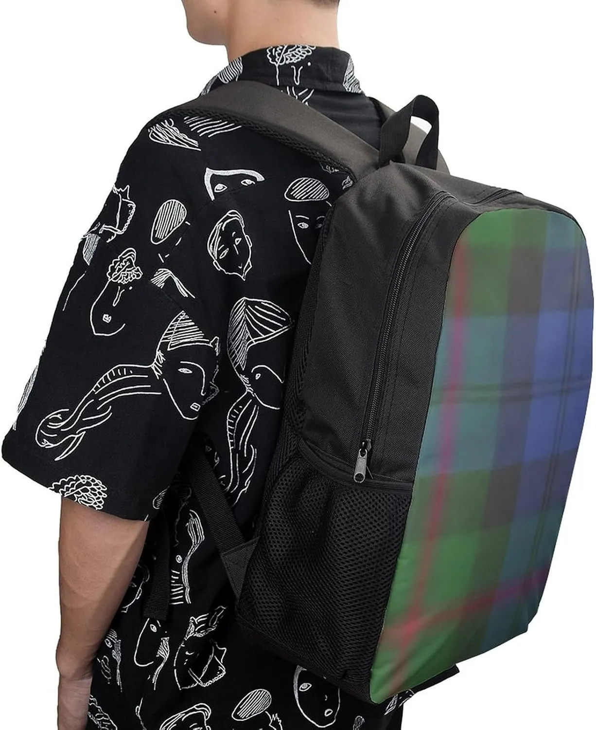 Baird Scottish Clan Tartan Plaid Pattern Backpack Lightweight Waterproof Backpacks Laptop Backpack for Unisex Casual Travel Daypacks Large Capacity