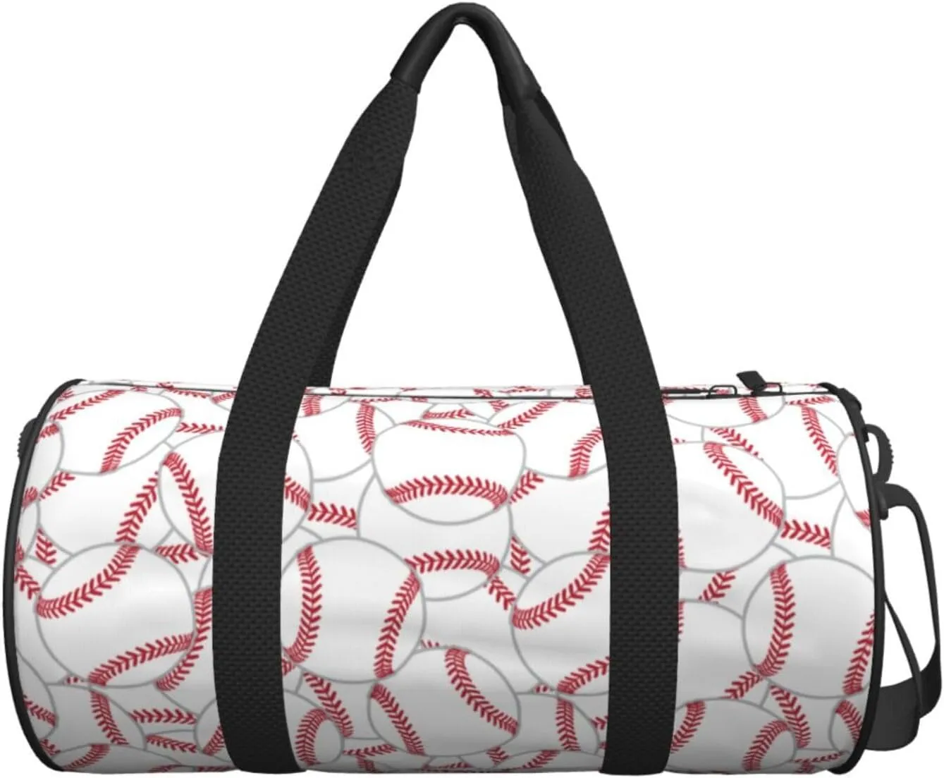 Baseball Texture Gym Duffle Bag Foldable Lightweight Carry On Weekender Travel Duffel Bags Sport Bags For Fitness Yoga Beach Swim Men Women