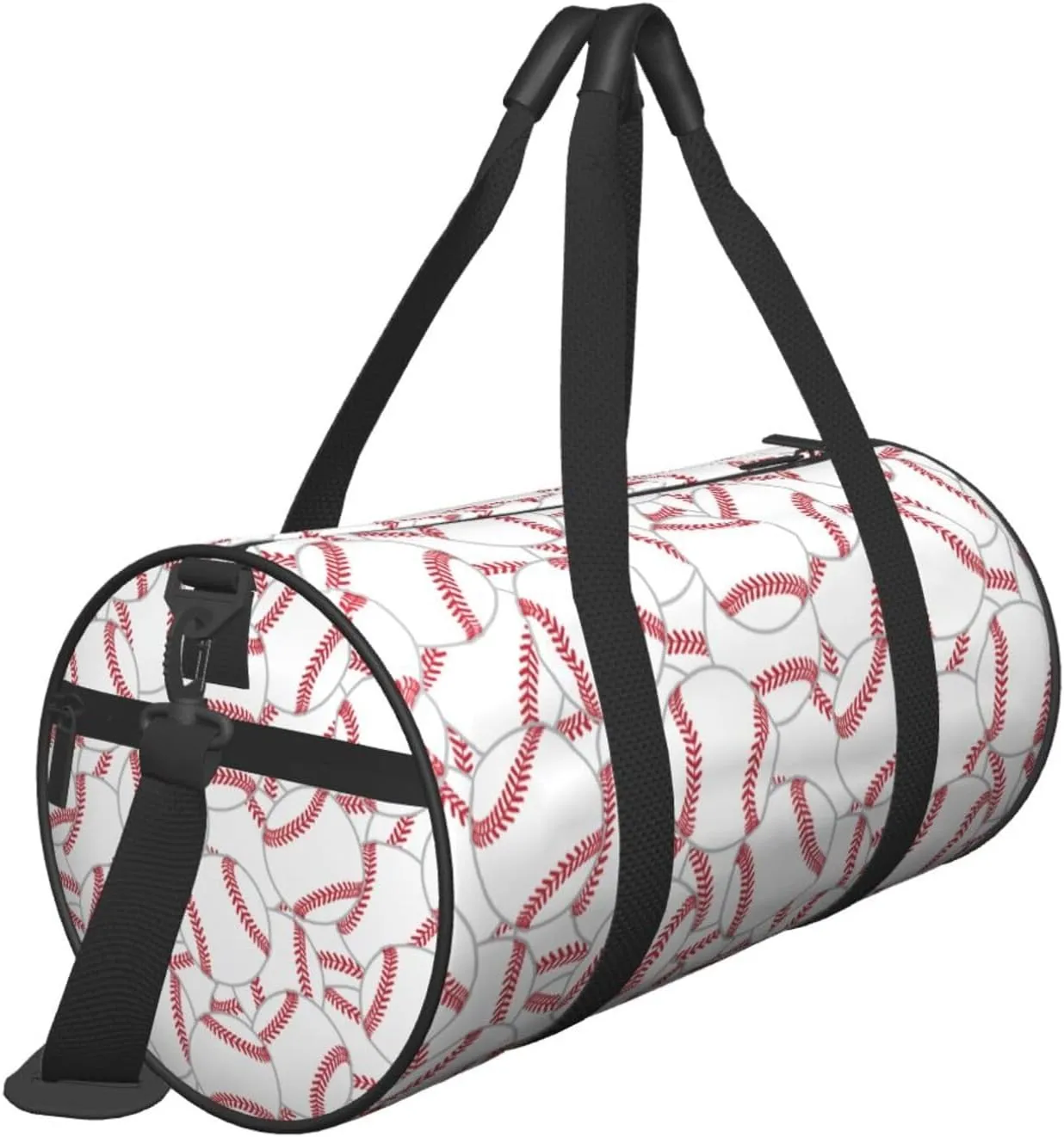 Baseball Texture Gym Duffle Bag Foldable Lightweight Carry On Weekender Travel Duffel Bags Sport Bags For Fitness Yoga Beach Swim Men Women