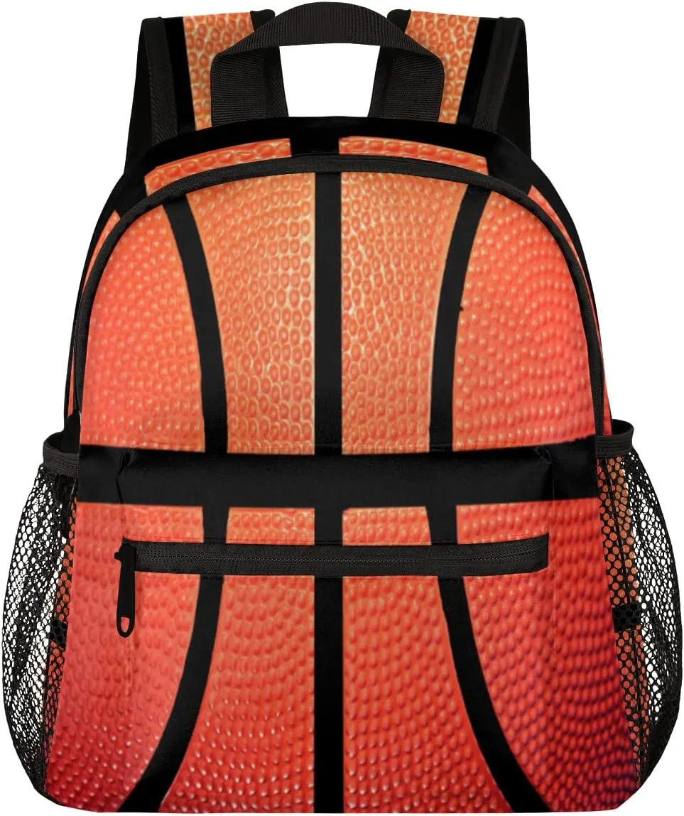 Basketball Kids School Backpack for Girls,Waterproof Small Preschool Backpacks Kindergarten Elementary Toddler Backpack Lightweight Little Bookbag for Age 5-9