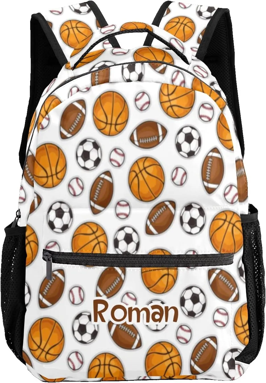 Basketball Soccer Personalized Kids School Backpack Custom for Boys Girls Primary Daypack School Bookbag Travel Bag