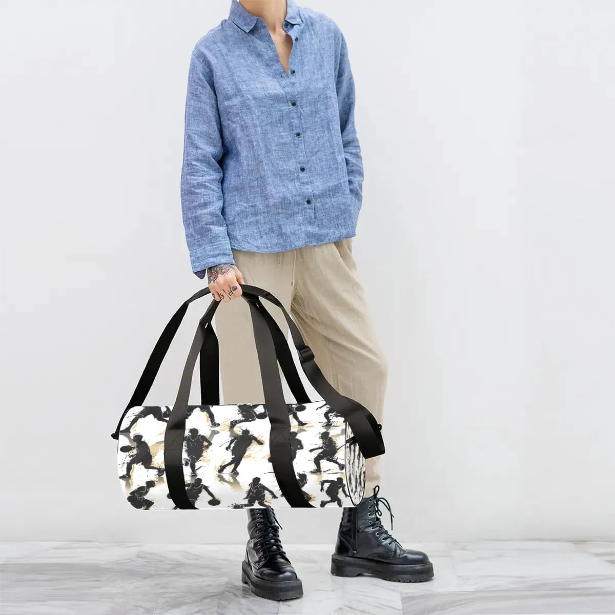 Basketball Sports Travel Duffle Bag Gym Bag for Women Men Lightweight Carry on Duffel Bag for Sports Gyms Weekend Getaway