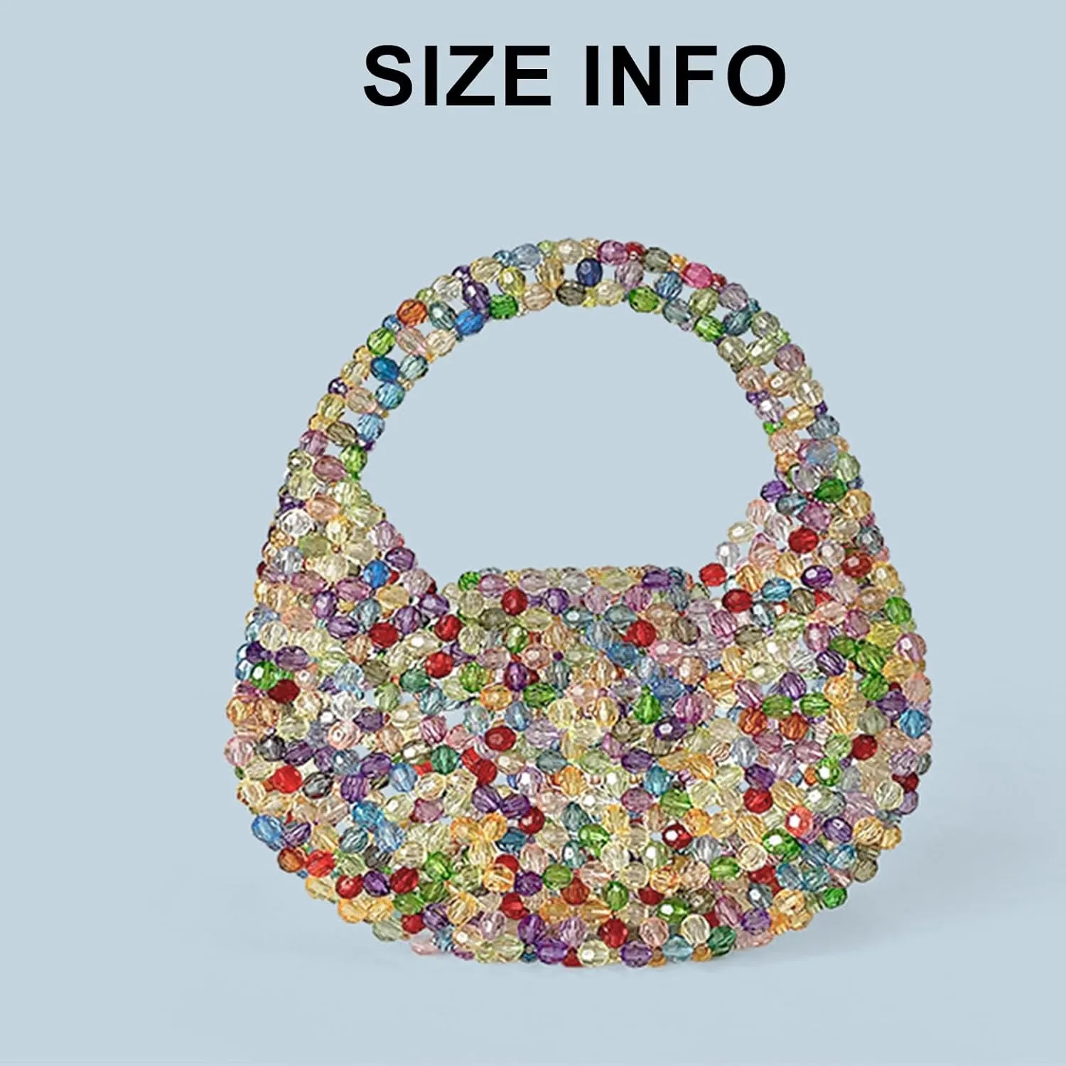 Beaded Purse Top Hand Evening Beaded Handbag for Women Handmade Mini Clutch Y2K Wedding Guest Bag Party Vocation Travel