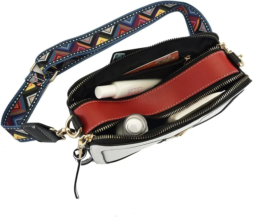 Beatfull Designer Bee Crossbody Purse for Women PU Leather Shoulder Handbag Camera Clucth