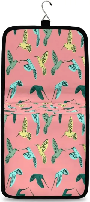 Beautiful Hummingbird Watercolor Hanging Toiletry Bag Waterproof Makeup Cosmetic Bag Travel Bag Organizer for Accessories Shampoo Full Sized Container Travel-Essentials Toiletry Bag