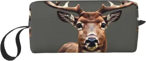 Beauty Deer print Travel Cosmetic Bag Gifts for Women Portable Make Up Bags for Women Mother Sister
