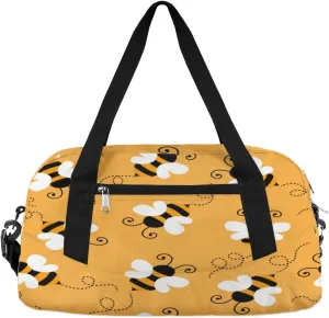 Bee Pattern Gym Bag, Duffle Bag, Weekender Bag, Duffel Bag, Overnight Bag, Travel Duffel Bag, Dance Bag, Tote Bag, Beach Bag, Pool Bag, Gym Duffle Bag, Carry on Bag