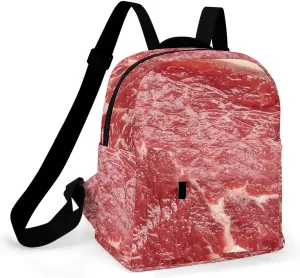 Beef Meat Casual Women's Backpack, Lightweight, Waterproof, Versatile Daily Bag