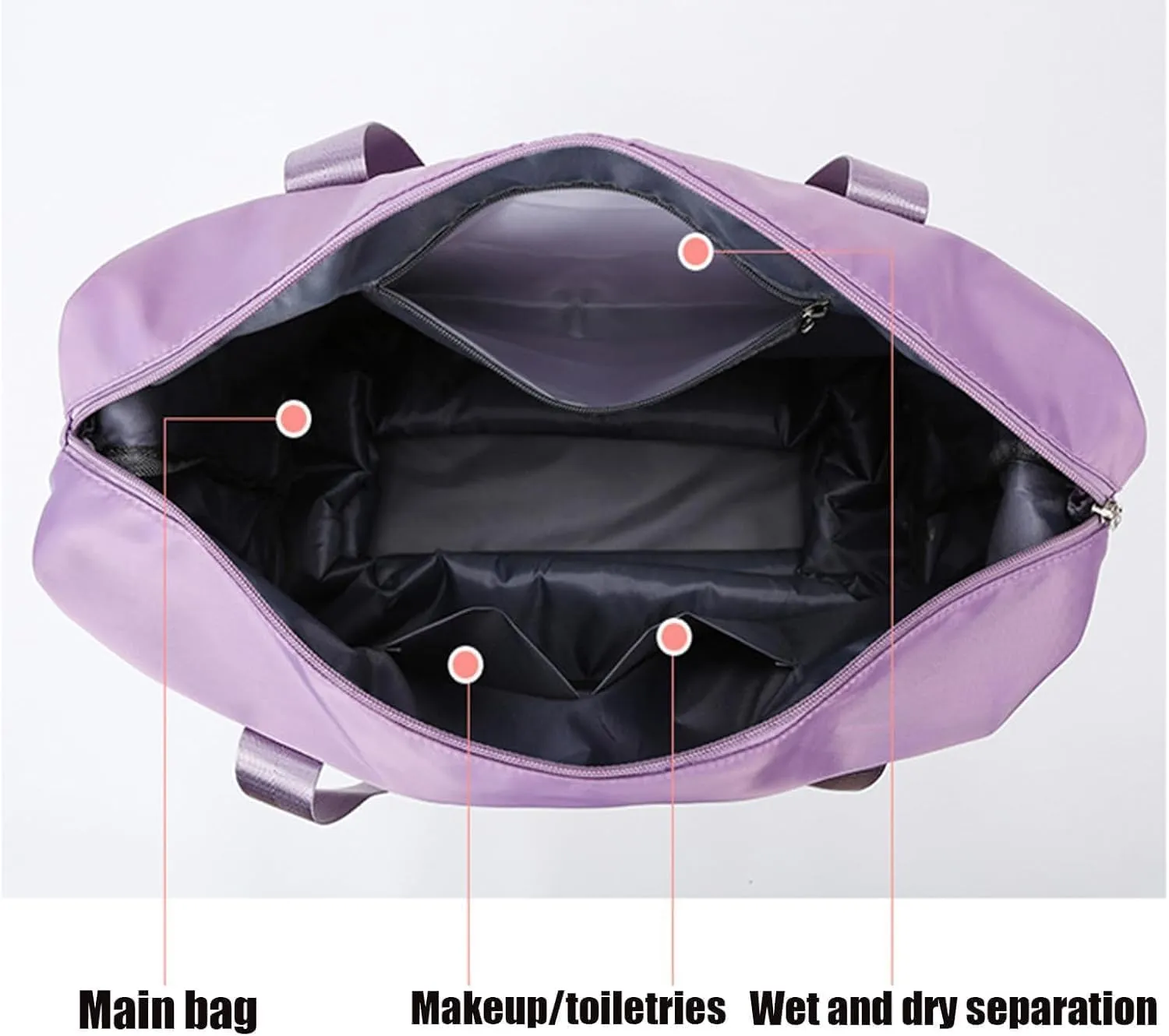 Beente Travel Bag With Wheels, 2025 New Large Capacity Travel Bag - Universal Wheel Removable, Large Expandable Tote Beente Travels Bags (Dark Blue)