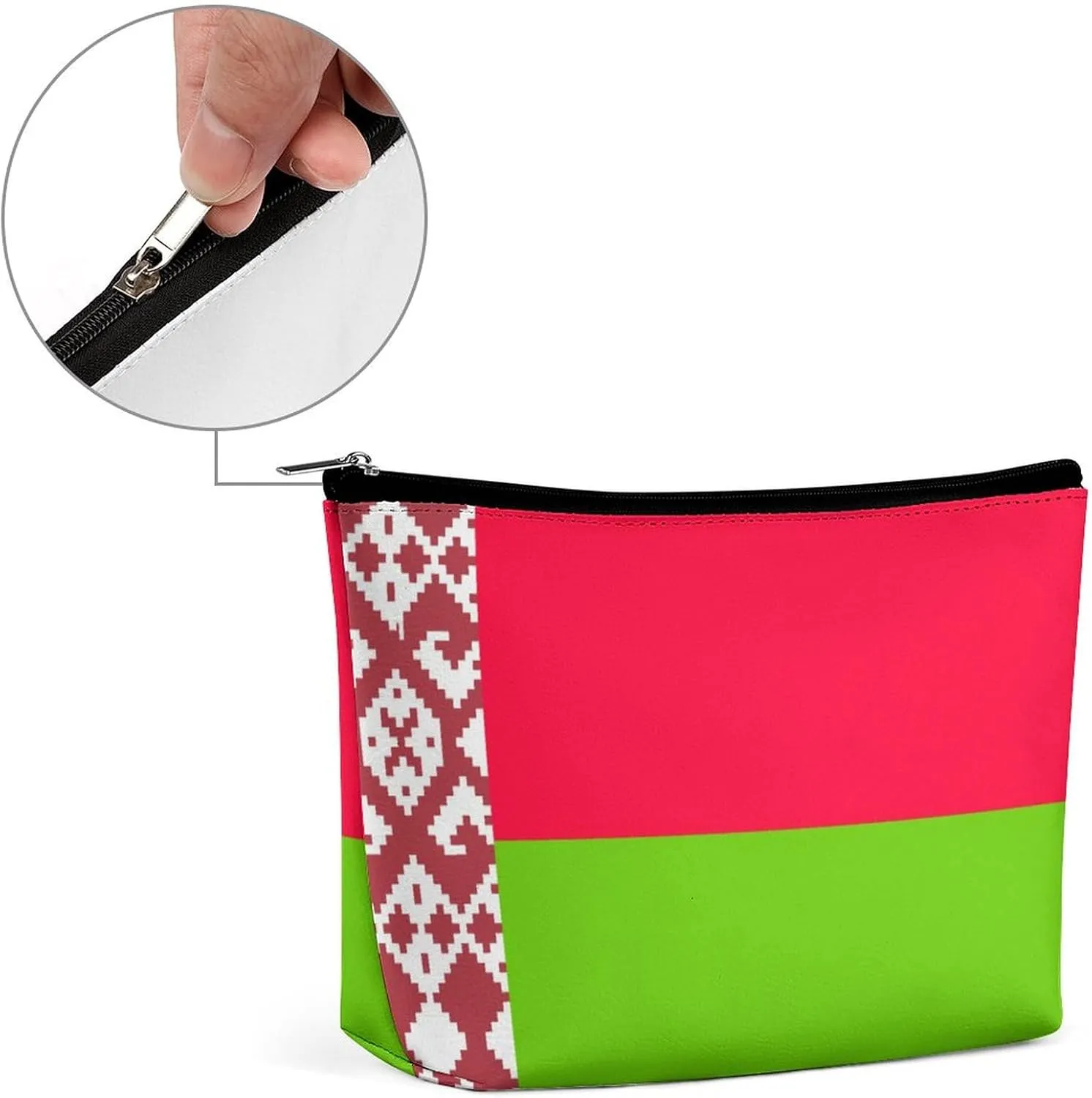 Belarus Flag Portable Makeup Pouch for Purse Waterproof Cosmetic Bag Travel Organizer for Girls