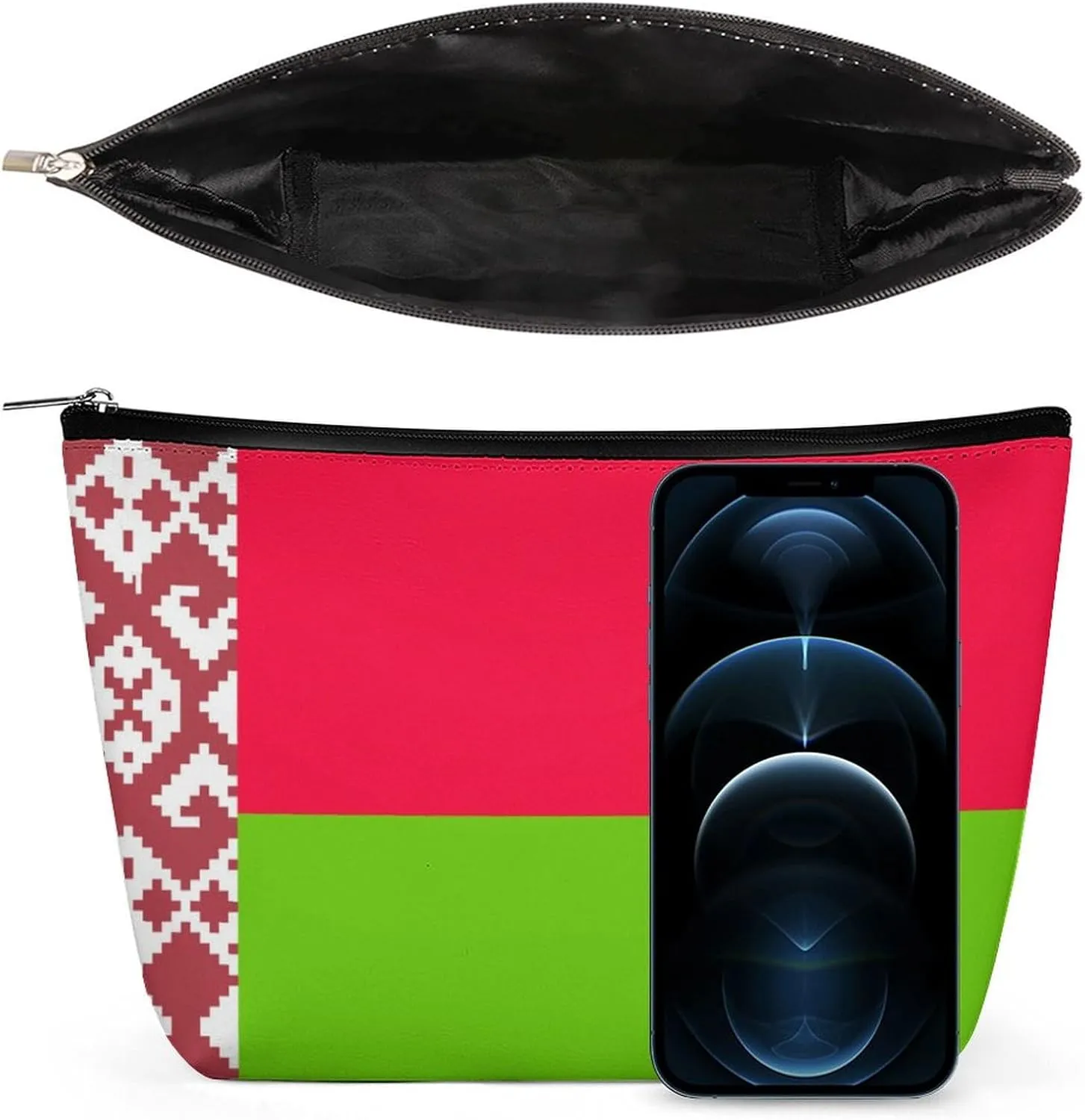 Belarus Flag Portable Makeup Pouch for Purse Waterproof Cosmetic Bag Travel Organizer for Girls