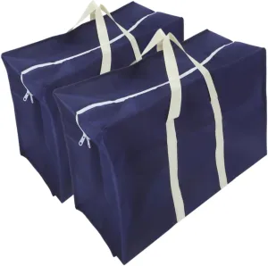 BESTYASH 2pcs Large Storage Bags Heavy Duty Duffel Bags for Moving Large Capacity Quilt Containers Zippers Handles