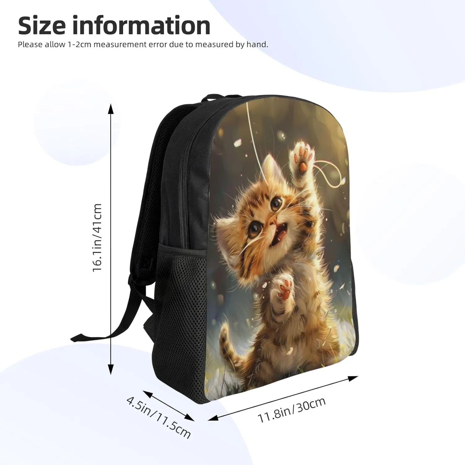 Big Cat Backpack Waterproof Anti Theft Durable Light Laptop Bag Backpacks For Women Men Travel Gym Backpack