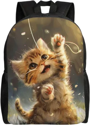 Big Cat Backpack Waterproof Anti Theft Durable Light Laptop Bag Backpacks For Women Men Travel Gym Backpack