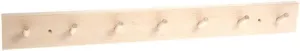 Birch Wood Wall Rack with 7 Hooks