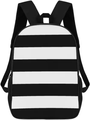 Black And White Backpack Lightweight Waterproof Backpacks Laptop Backpack for Unisex Casual Travel Daypacks Large Capacity