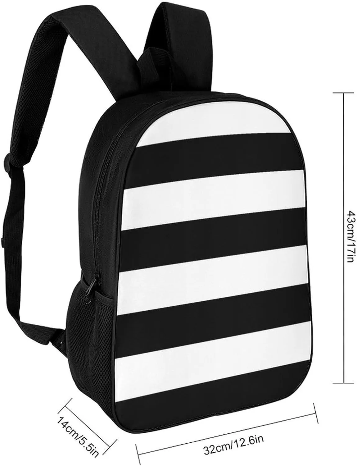 Black And White Backpack Lightweight Waterproof Backpacks Laptop Backpack for Unisex Casual Travel Daypacks Large Capacity