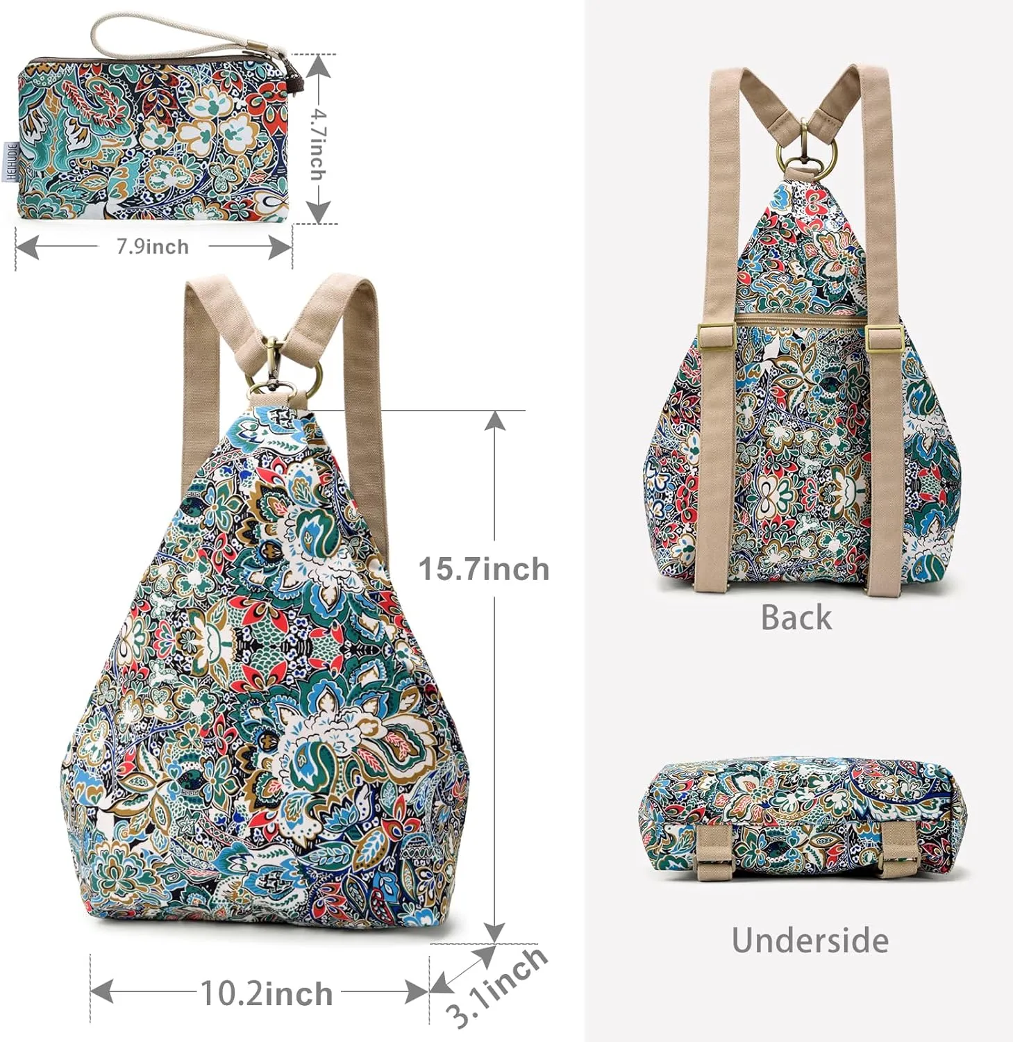 Black Butterfly Premium Backpack for Women, Bohemia Style Fashion Casual Daypack Backpack, Small Backpack Purse (02-blue Plus)