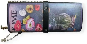 Black Cat Kitten Magazine Clutch Crossbody Handbag Purse Retro Fashion Accessory
