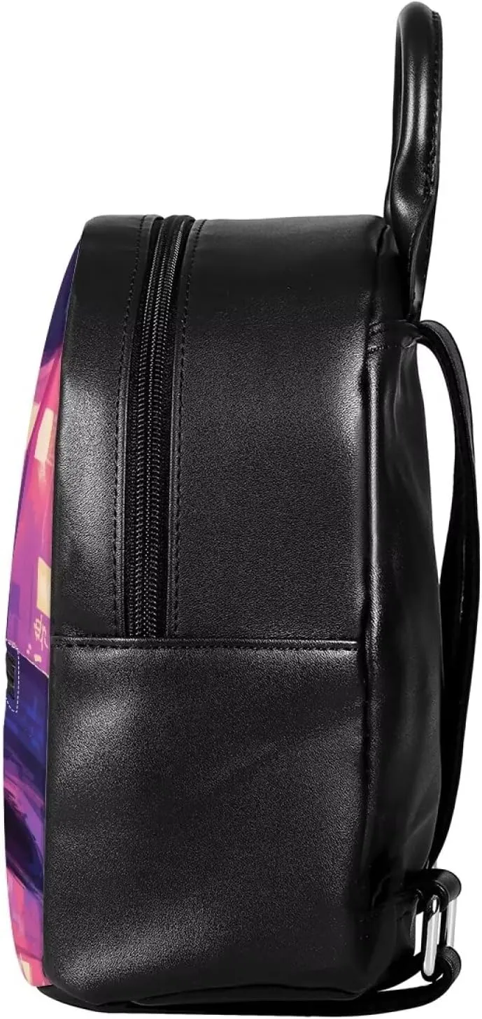 Black Cat Mini Backpack for Girls Small Backpack with Adjustable Shoulder Strap Waterproof Mini Backpack Purse Travel Bag Bookbags
