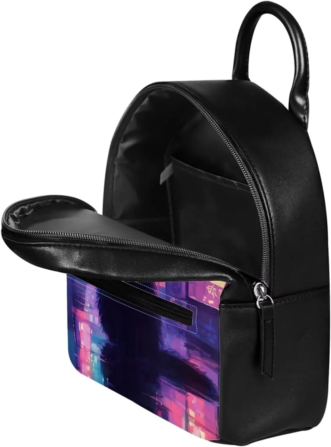 Black Cat Mini Backpack for Girls Small Backpack with Adjustable Shoulder Strap Waterproof Mini Backpack Purse Travel Bag Bookbags