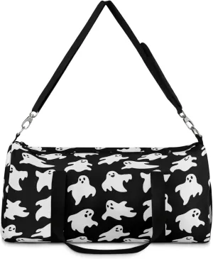 Black Ghost Duffel Bag, Witchy Spooky Halloween Gym Bag for Women, Nature Large Shoulder Travel Weekend Carry Bag