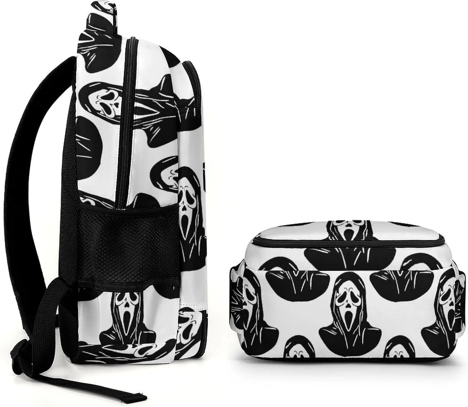 Black Mask Scream Travel Laptop Backpack Funny Ghost Devil Large Casual Daypack Durable Work Computer Camping Back Packs Bags for Women Men