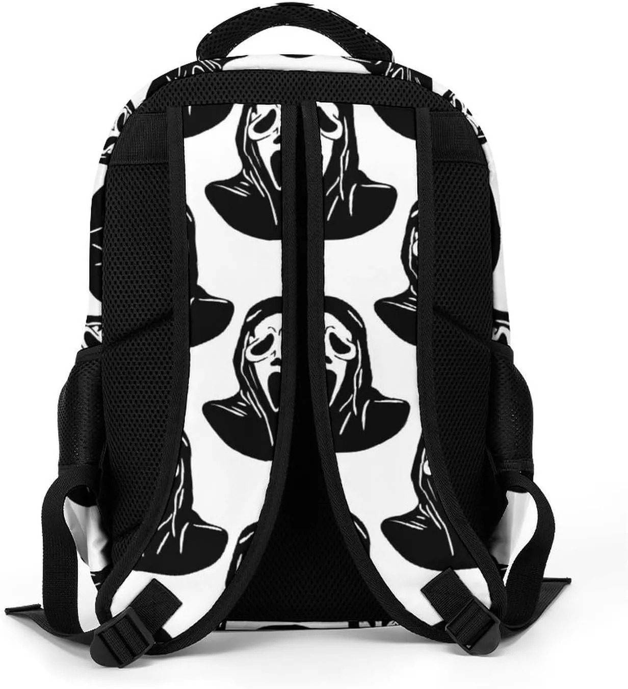 Black Mask Scream Travel Laptop Backpack Funny Ghost Devil Large Casual Daypack Durable Work Computer Camping Back Packs Bags for Women Men