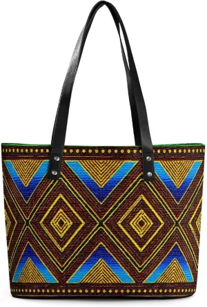 Black Retro A Leather Handbag with Large Capacity And Portability