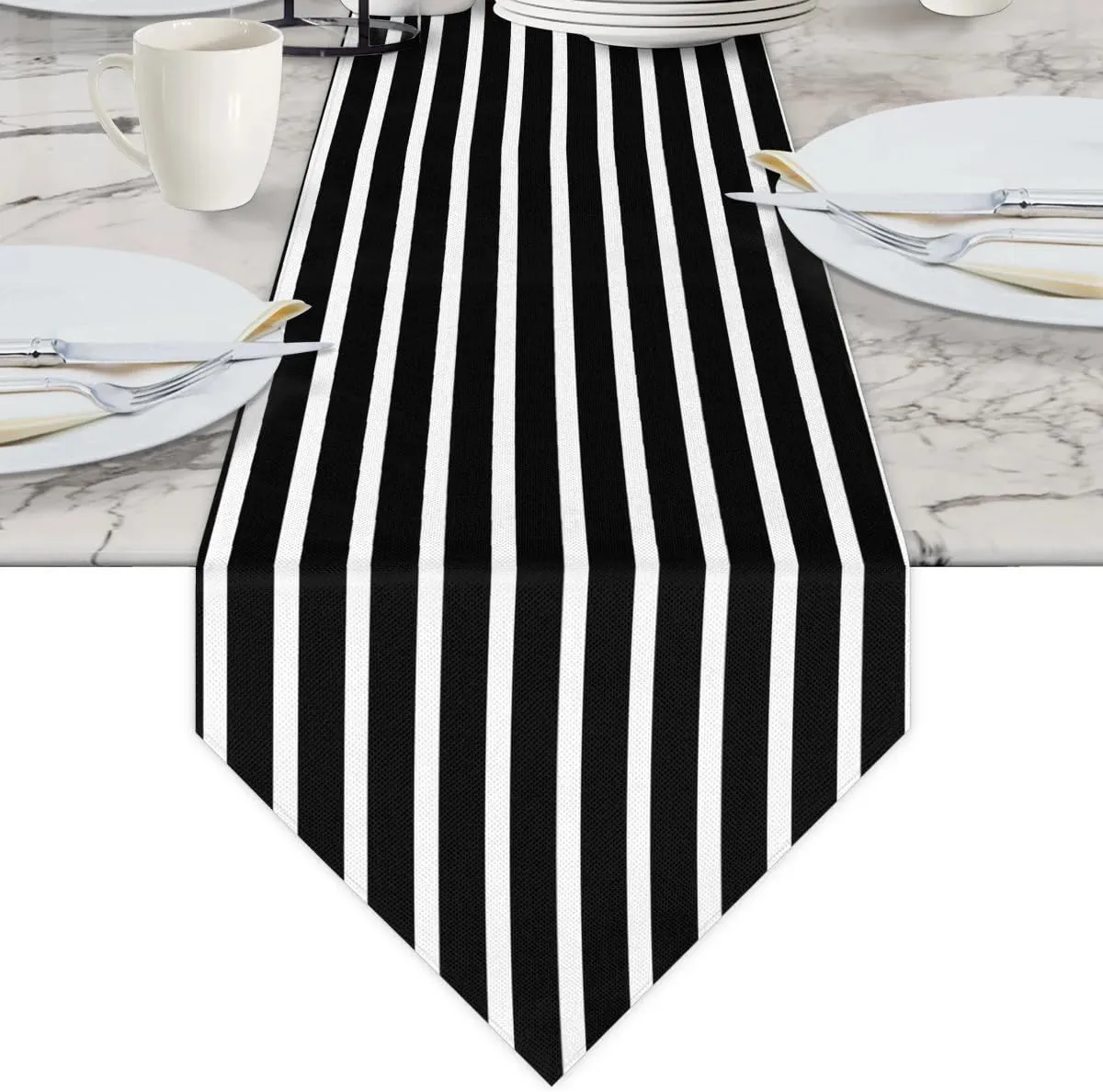 Black White Stripes Briefcases for Men Crossbody Bags Laptop Carrying Case Messenger Bag for 15" Laptops and Under