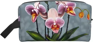 Blooming Orchids Storage Bags - Travel Toiletry and Makeup Bags, Unisex, Daily Use, Small Items Storage
