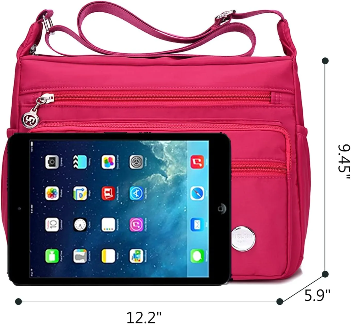 Blostirno Women's Crossbody Bag Nylon Waterproof Shoulder Handbags Purses Travel Bags with Muitipockets