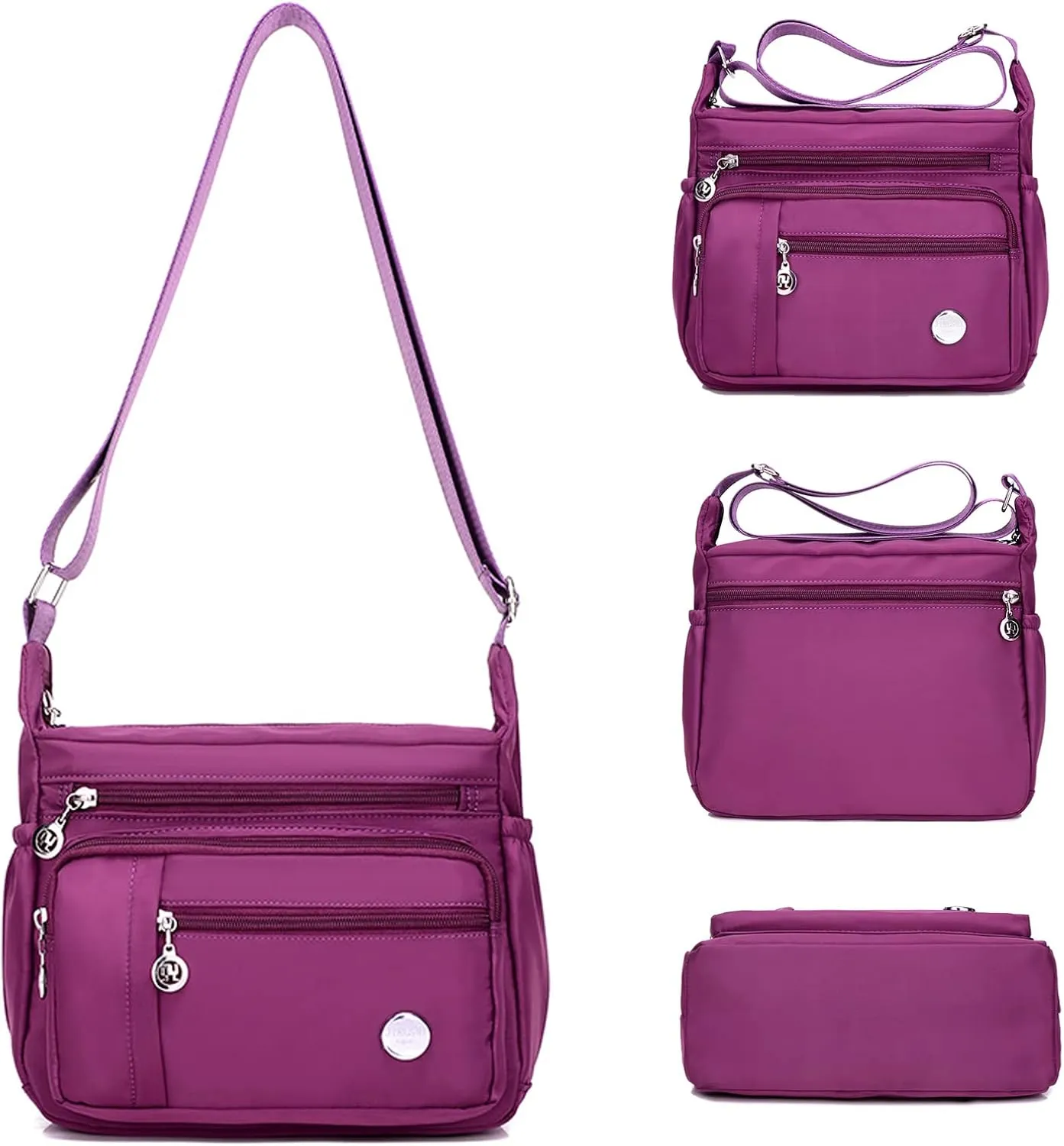 Blostirno Women's Crossbody Bag Nylon Waterproof Shoulder Handbags Purses Travel Bags with Muitipockets