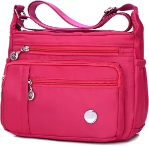 Blostirno Women's Crossbody Bag Nylon Waterproof Shoulder Handbags Purses Travel Bags with Muitipockets